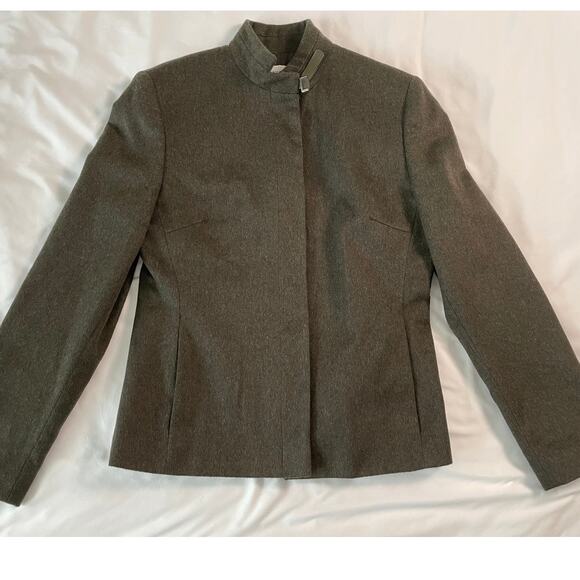 MOTIVI Made in Italy Olive Wool Blend Jacket UK SZ 14 - Picture 1 of 10